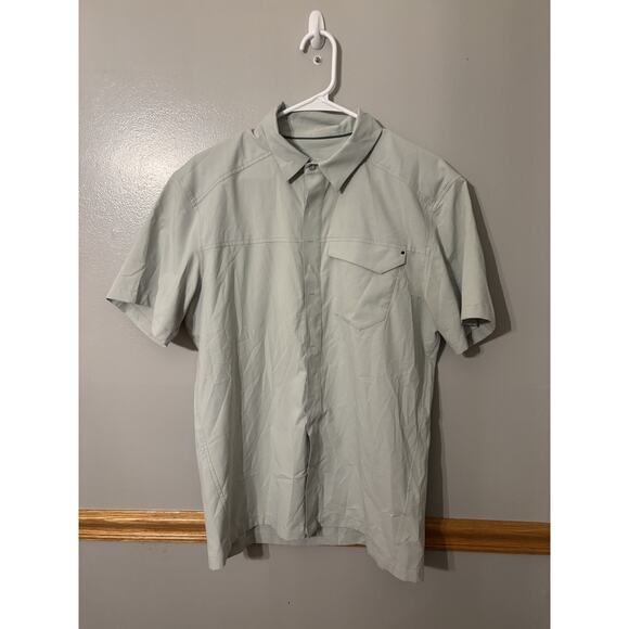 Arc'teryx Skyline Shirt Button Up Short Sleeve Shirt Mens Size Medium Green - Picture 1 of 4